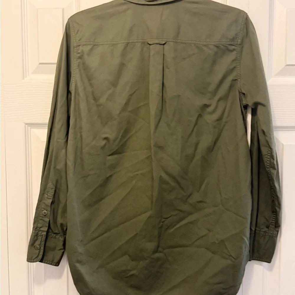 J. Crew Button Down Green Khaki XS Shirt